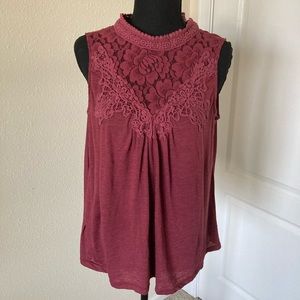 Xhilaration Brand red top. Size‎ Large. VERY SMALL SNAG in the back.